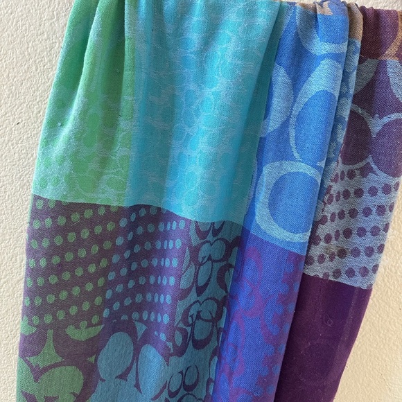 Coach | Accessories | Coach Cc Monogram Thin Throw Blanket Large Scarf ...